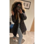 Must naturaalse karvaga talvejope