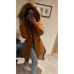 Pruun naturaalse karvaga talvejope