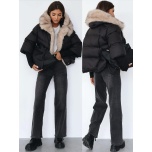 Must jope kapuutsiga oversized(beezi karvaga)