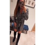 Hõbedane litter pükskostüüm