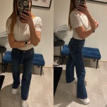 Tumesinised stretch teksapüksid