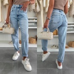 Sinised stretch teksapüksid balloon