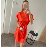 Oranz vööga kleit