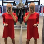 Punane A-lõikeline kleit