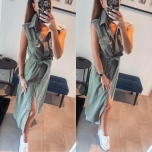 Khaki teksakleit vööga