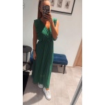 Roheline pikk plisseerkleit