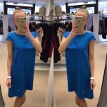 Sinine A-lõikeline kleit