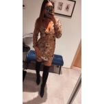 Kuldsete litritega mini kleit