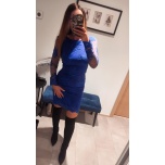 Sinine pikavarrukaga pitsist kleit