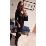 Must A-lõikeline kleit