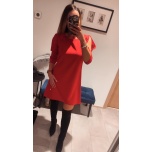 Punane A-lõikeline kleit