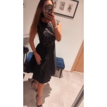 Musta/hõbedasega skater kleit