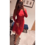 Punane pikem skater kleit