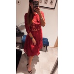 Punane luksuslik pikem skater kleit