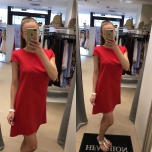 Punane A-lõikeline kleit