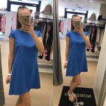 Sinine a-lõikeline kleit