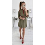 Khaki eest lipsuga kleit