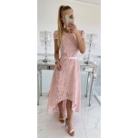 Heleroosa high-low kleit